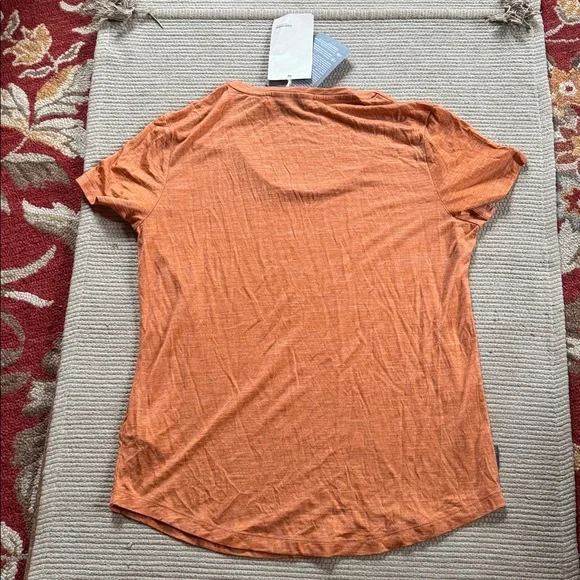 Icebreaker sphere II scoop neck tee cool lite earth heather orange NEW womens M - Picture 5 of 11